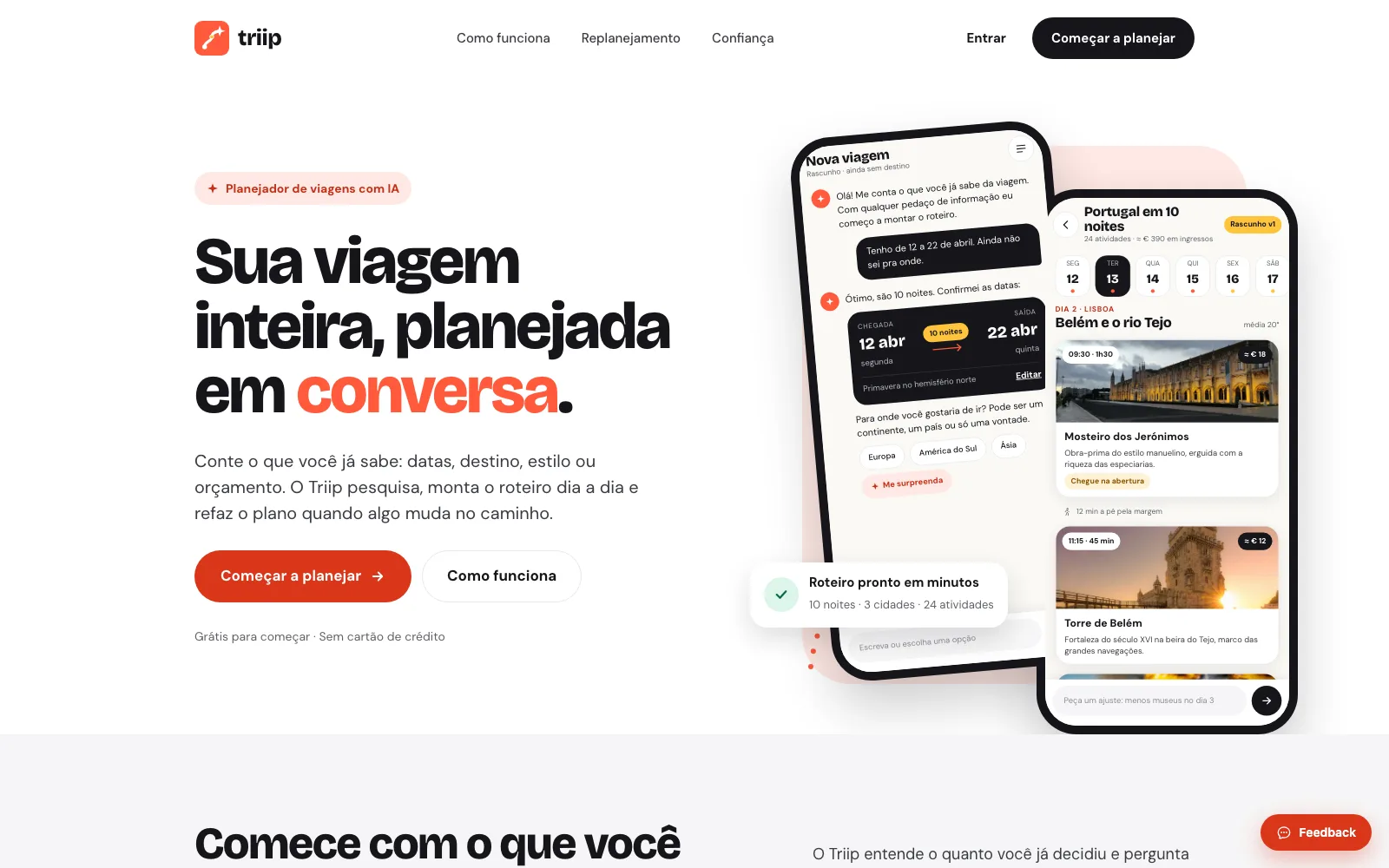 Tela do Triip
